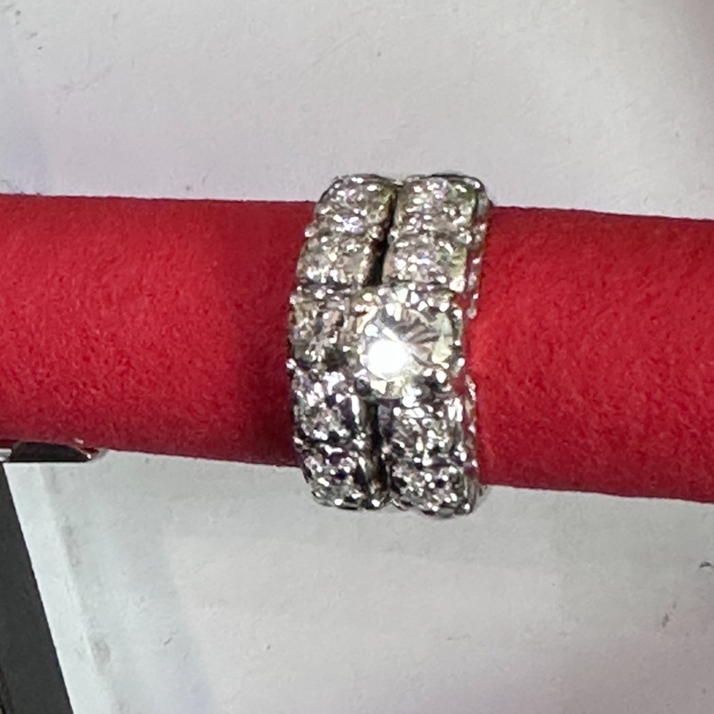 Vintage 3 carat approx total diamond wedding set